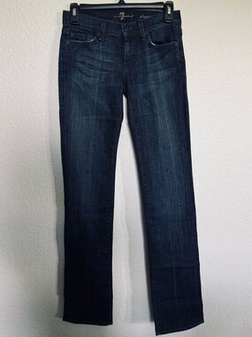 7 Seven for All Mankind Straight Leg Dark Wash Denim Jeans 24